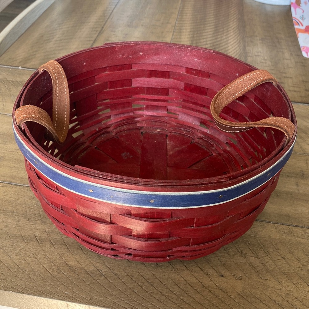 Longaberger RARE Bold Americana Darning Basket